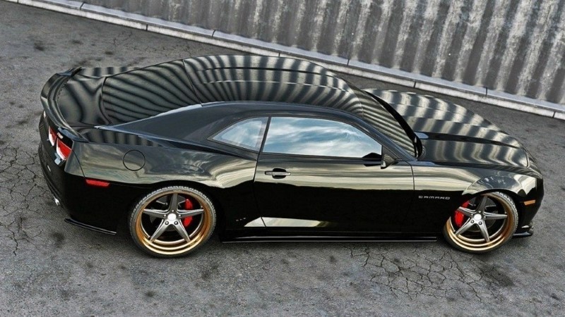 Zijskirts Diffusers Chevrolet Camaro V SS - US Versie (PREFACE) Glanzend Zwart