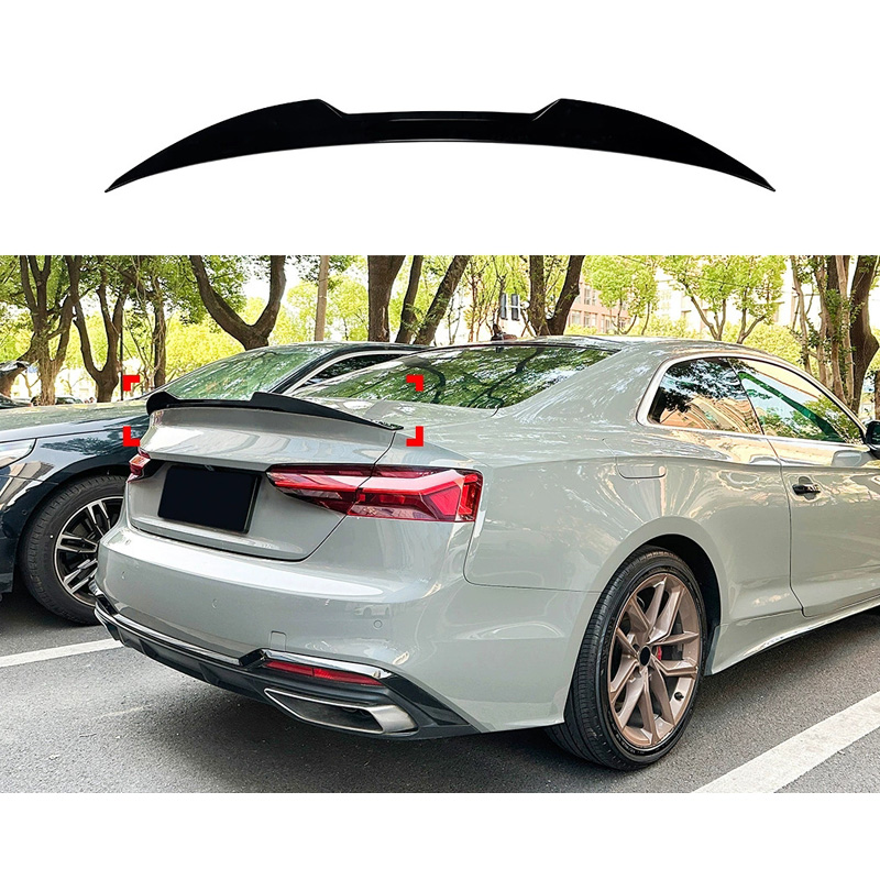Achterspoiler  Audi A5 (F53/F57) Coupe/Cabrio 2016-2024 (ABS Glanzend zwart)