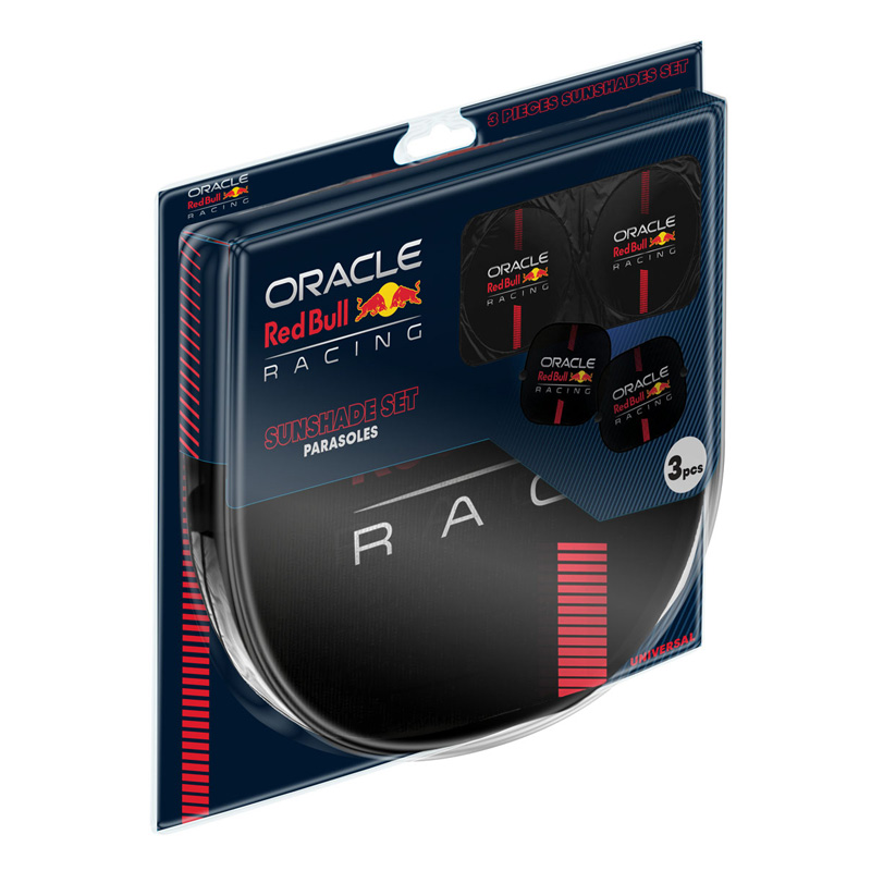 Red Bull Oracle Set Universele zonneschermen - 3 stuks - Zwart/Rood