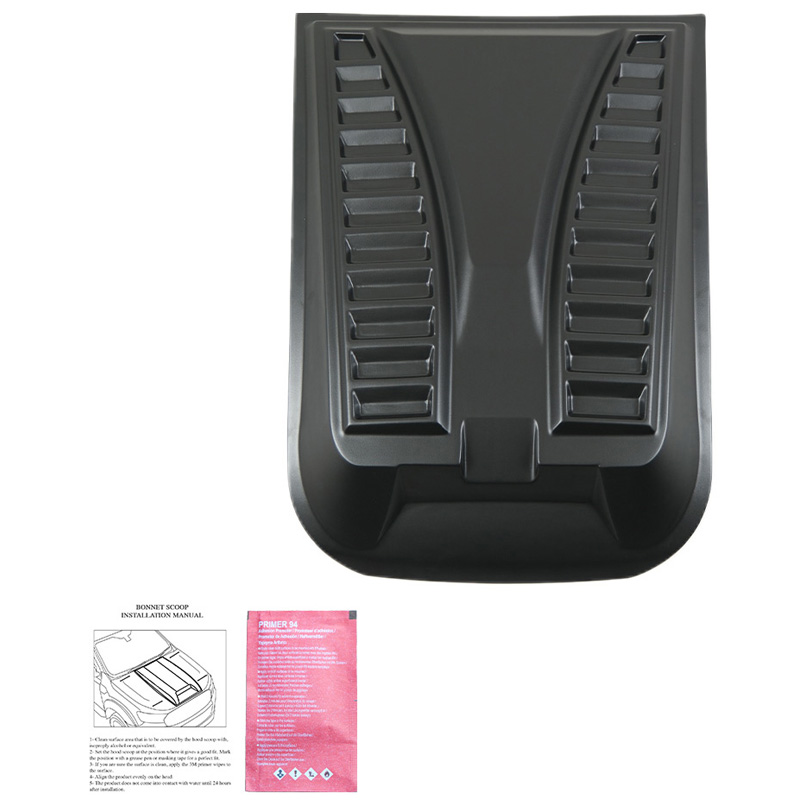Motorkapluchtinlaat (Scoop)  Nissan Navara NP300 (D23) 2014-2021 - Versie 3 - Matzwart