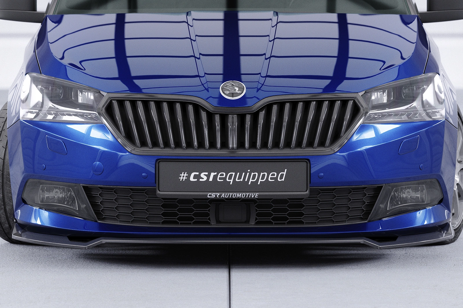 Voorspoiler Skoda Fabia 3 (Typ NJ) 2019-2021 Facelift – Glans Zwart CSR