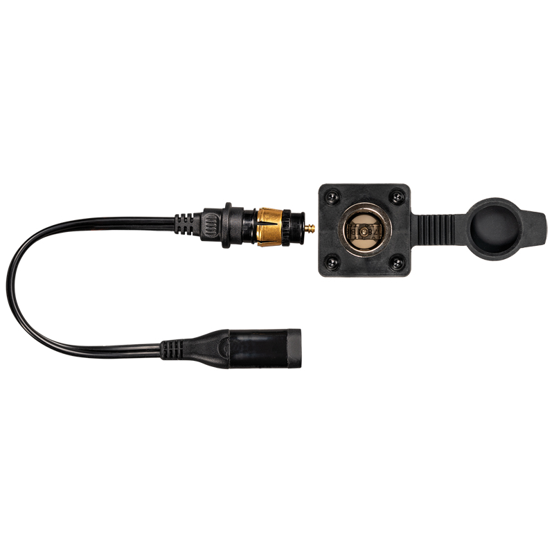 Optimate 12V-aansluiting – Weerbestendige AUTO-aansluiting met SAE-aansluitkabel