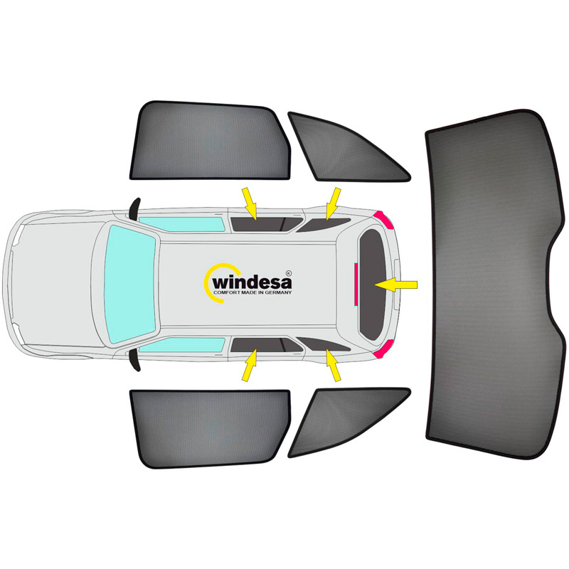SunClip Zicht- & Zonwering  Volkswagen Passat (CJ5) Variant 2023- & Skoda Superb IV Kombi 2024-