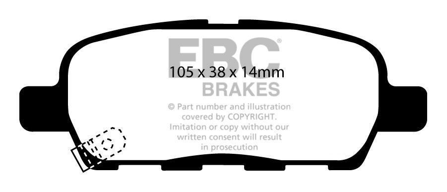 EBC Brakes NISSAN X-Trail 2.0 2001-2007 Remblokken achterzijde