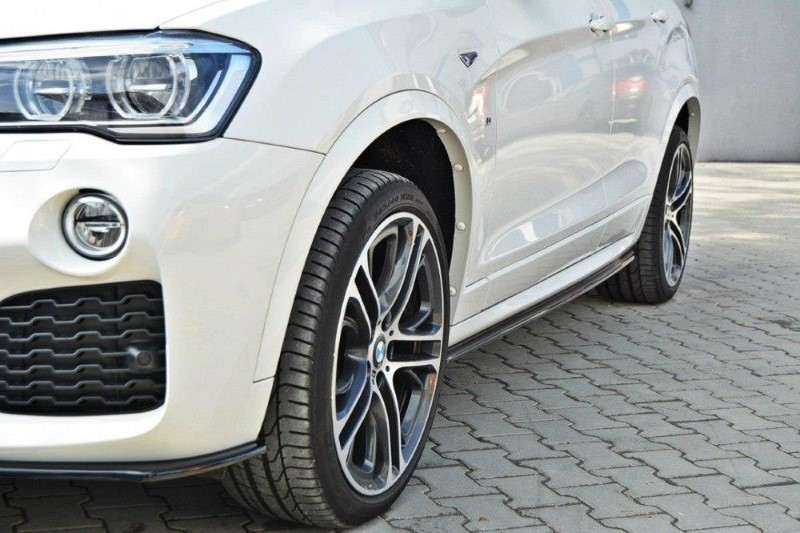 Zijskirts Diffusers BMW X4 M-Pack Glanzend Zwart
