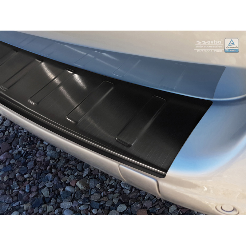 Zwart RVS Achterbumperprotector  Peugeot 5008 2009-2016 'Ribs'