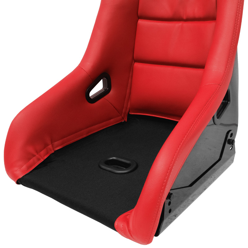 Sportstoel 'BS1' - Rood Kunstleder - Vaste polyester rugleuning - incl. sledes