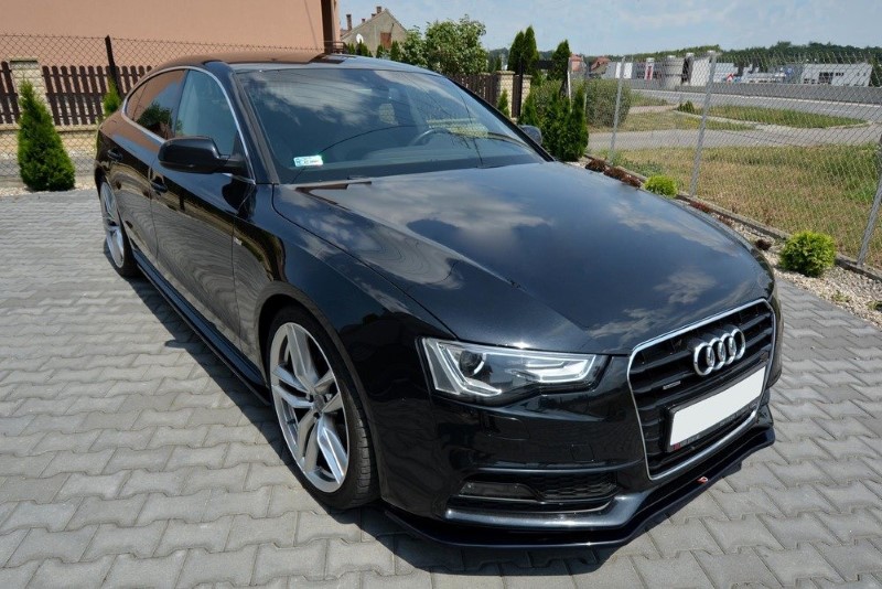 Voorspoiler Audi S5 / A5 S-Line 8T FL V.2 Glanzend Zwart