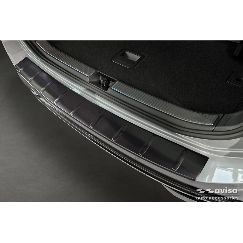 Zwart RVS Achterbumperprotector  Volkswagen Passat Variant (CJ5) 2023- 'Ribs'