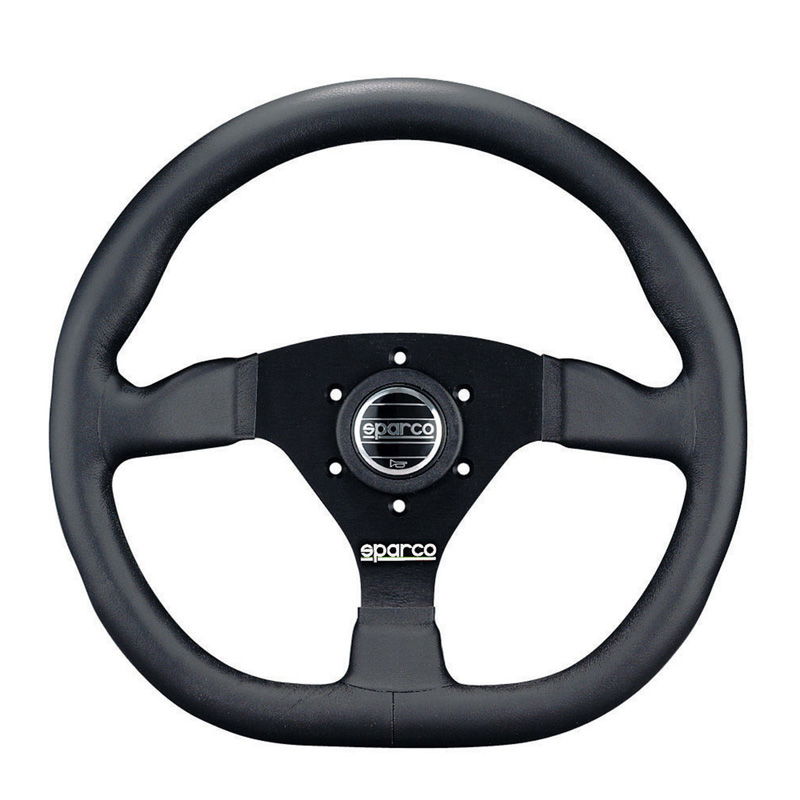 Sparco Universeel Sportstuur L360 - Zwart Leder - Diameter 330mm