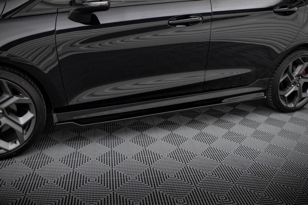 Zijskirts V.6 Ford Fiesta ST / ST Line Mk8  Maxton Glans Zwart