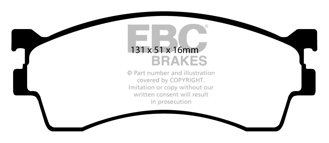 EBC Brakes Mazda 626 2.0 TD (GF) 98-2002 Remblokken voorzijde gr