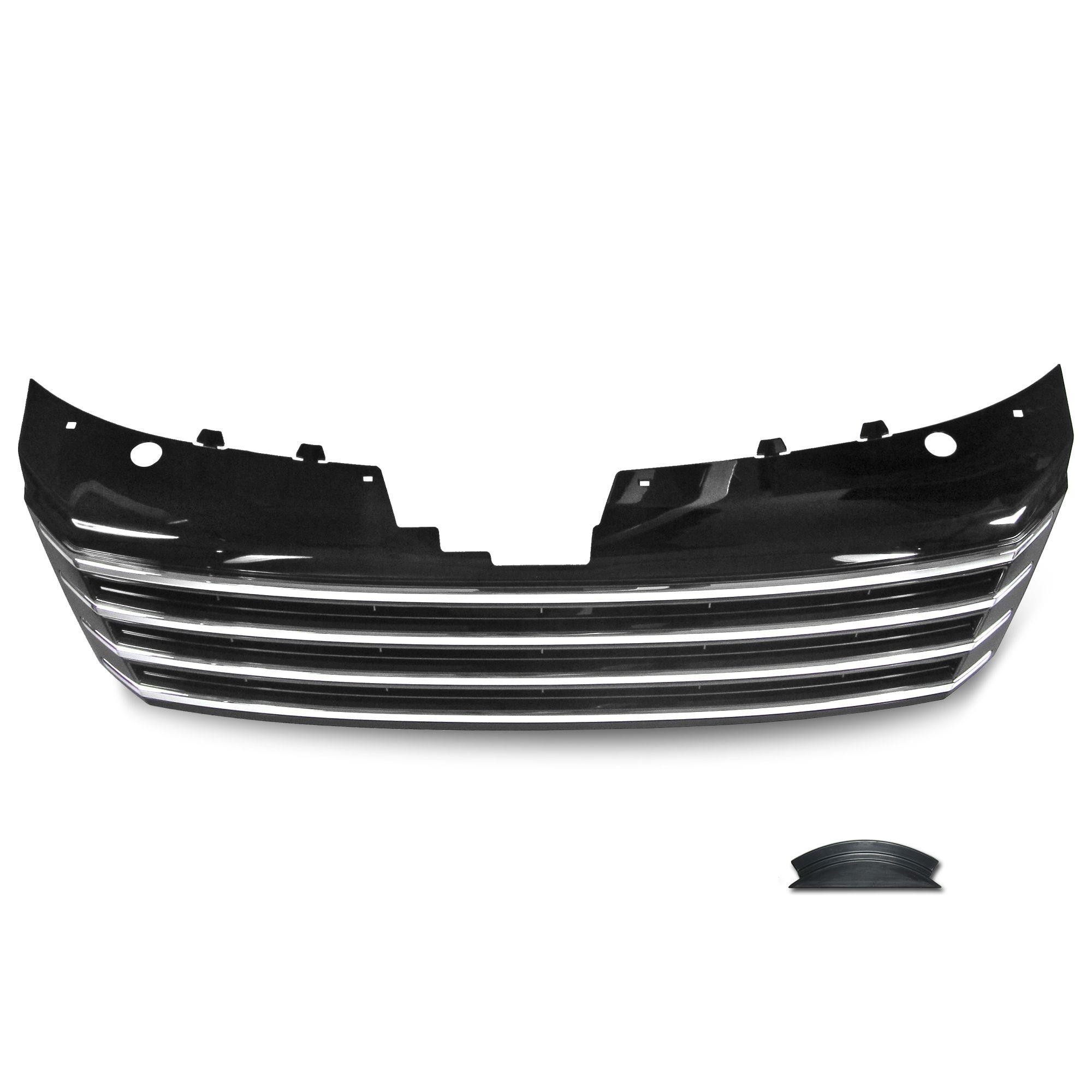 Grill  VW Passat B7 2010- Zwart met Chroom