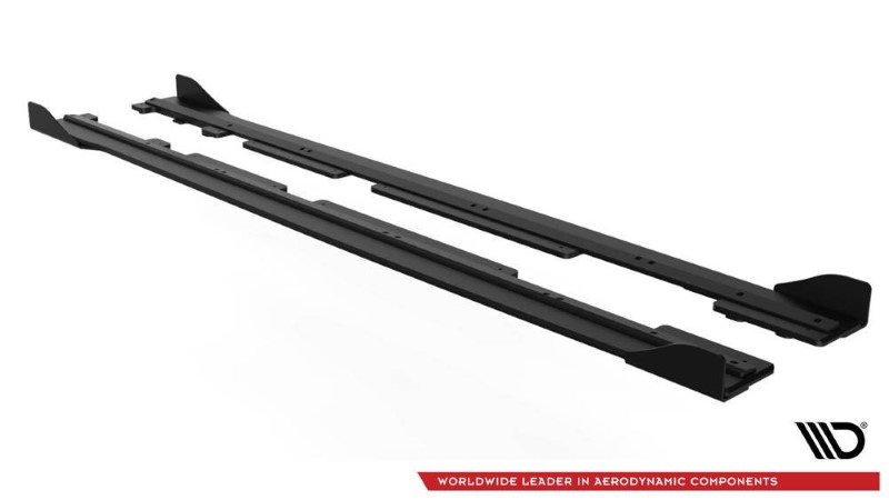 Duurzame Zijskirts + Kleppen Ford Fiesta Mk8 ST / ST-Line Racing Glanzend Zwart