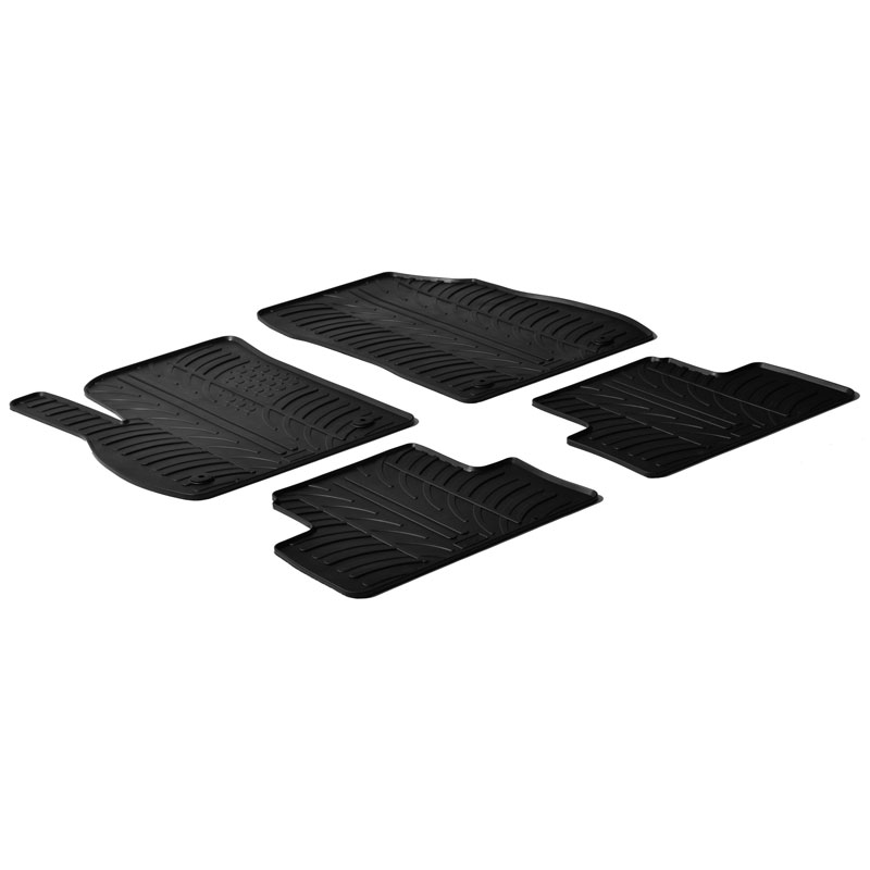 Rubbermatten  Opel Zafira C 2011- (T profiel 4-delig + montageclips)