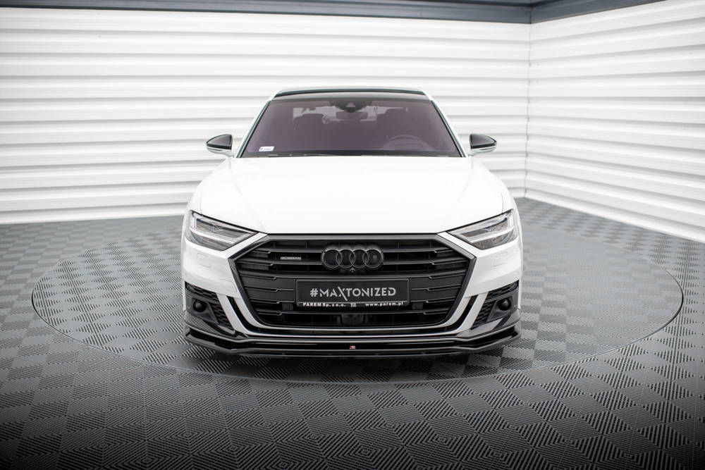 Voorspoiler V.1 Audi A8 S-Line / S8 D5 Maxton Glans Zwart