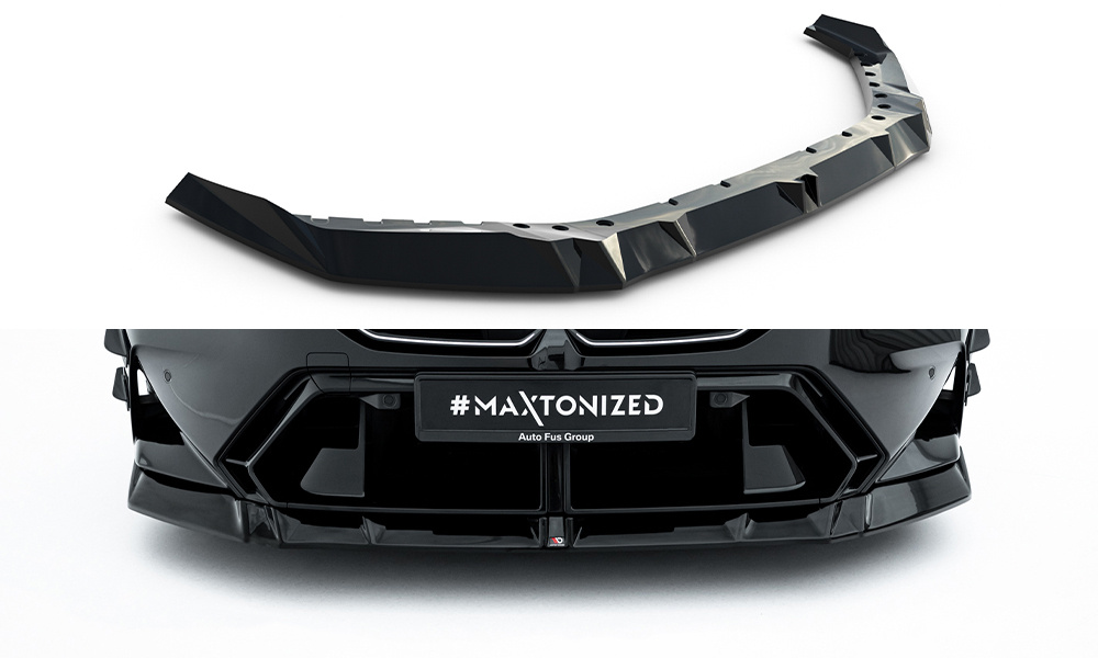 Voorspoiler V.1 BMW M5 Sedan / Touring G90 Glans Zwart Maxton