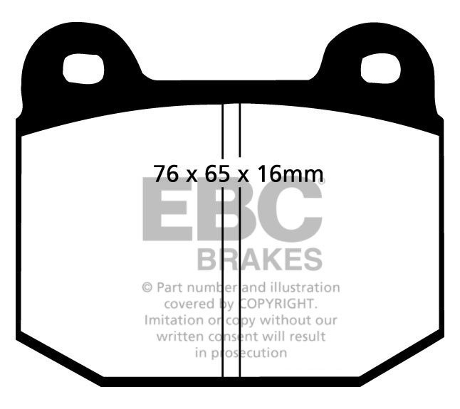 EBC Brakes OPEL Manta 1.9 75-77 Remblokken voorzijde greenstuff