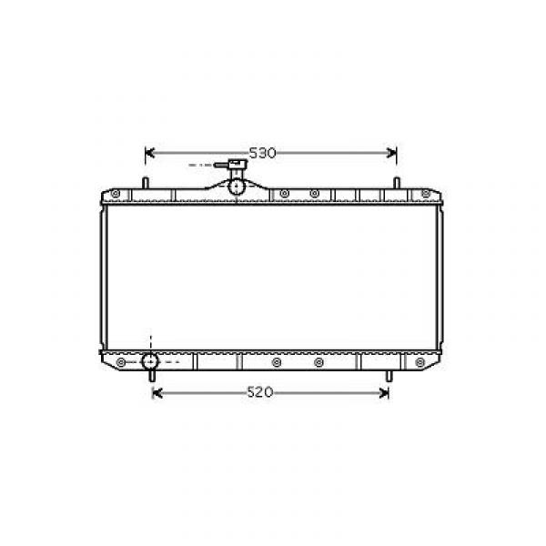 Radiator links ANA RH41 01->> 349x700 1.3I/1.6I 16V +/-AC
