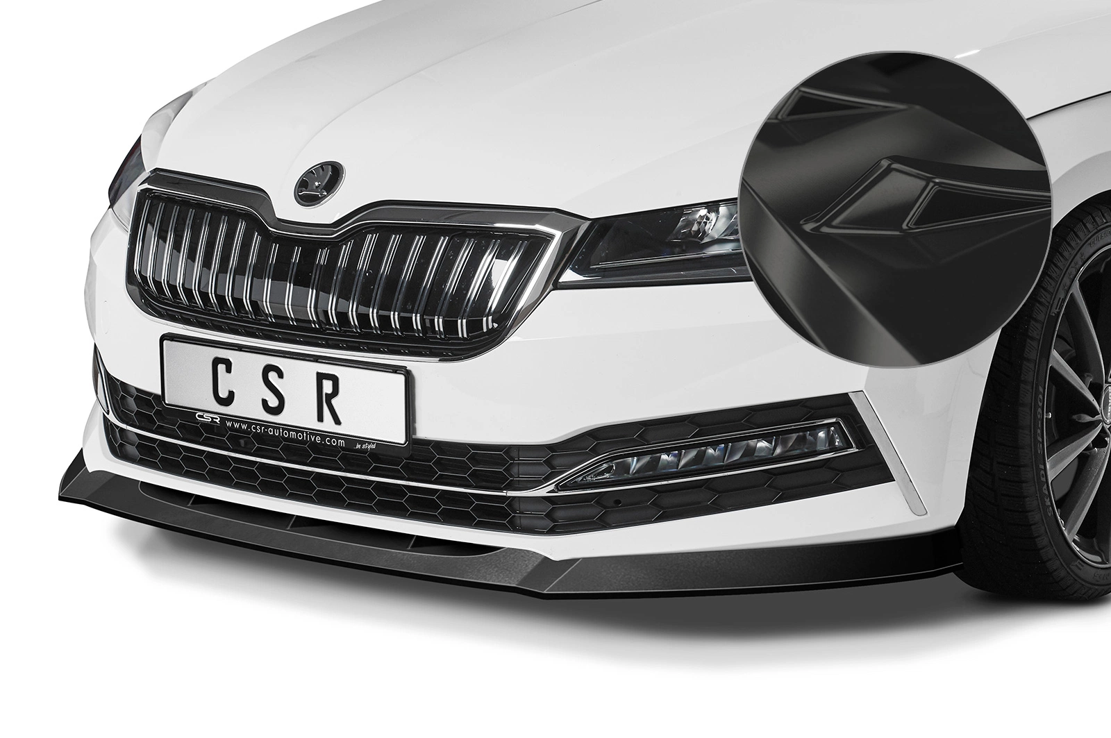 Voorspoiler Škoda Superb III (Typ 3V) glans zwart – 2019–