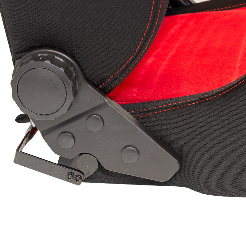 Sportstoel 'Eco Soft' - Zwart/Rood - Dubbelzijdig verstelbare rugleuning - incl. sledes