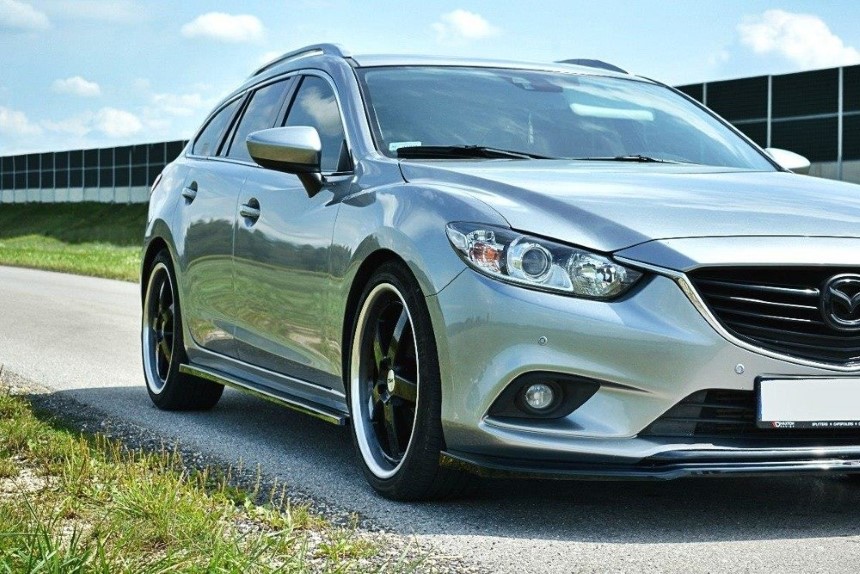 Zijskirts Mazda 6 GJ Mk3 Maxton Design glans zwart