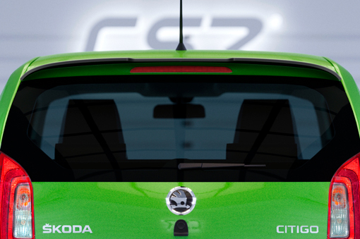Spoiler VW Up! Seat Mii Skoda Citigo CSR Glans Zwart
