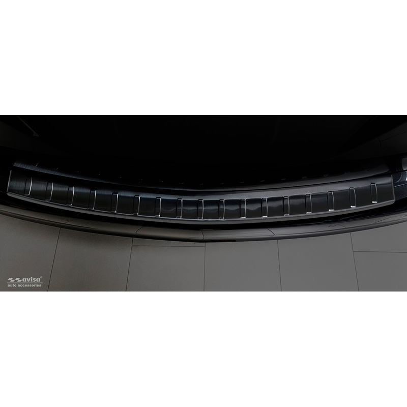 Zwart RVS Achterbumperprotector  Opel Zafira C Tourer 2012-2016 & Facelift 2016- 'Ribs'