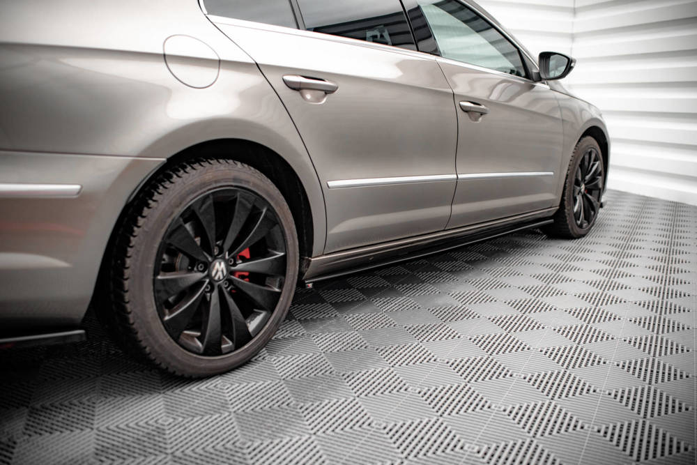 Zijskirts V.2 VW Passat CC Maxton Glans Zwart