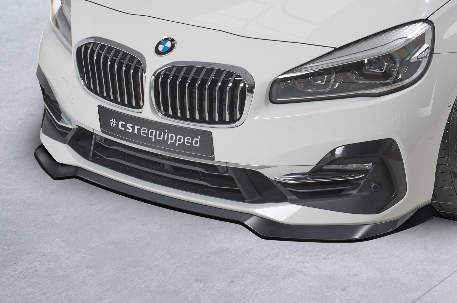 Voorspoiler BMW 2-Serie F45 Active Tourer 03/2018-2021 (LCI) Glans Zwart