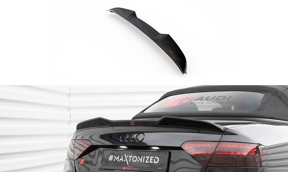 Spoiler Audi A5 S-Line / S5 Cabrio Maxton Glans Zwart