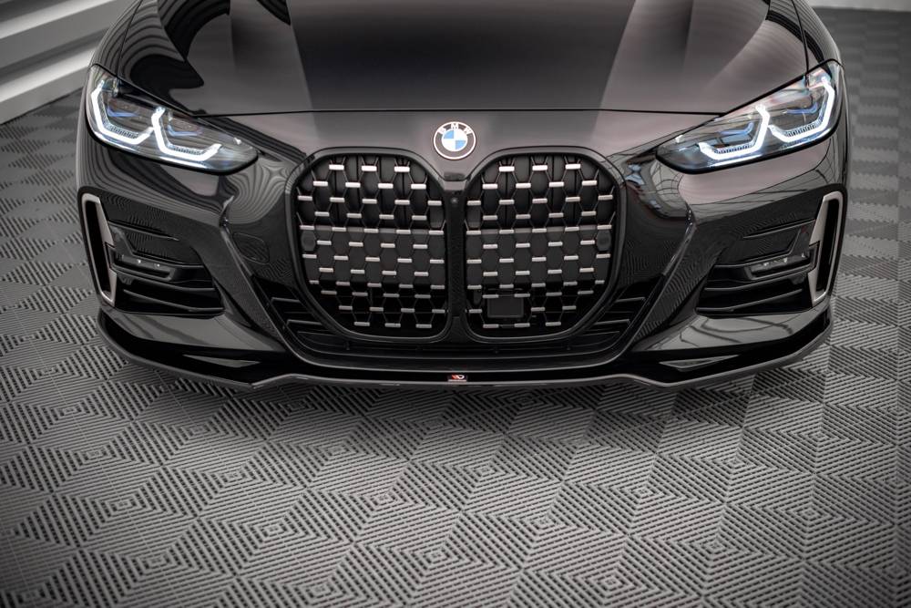 Voorspoiler V.3 BMW 4-Serie G22 M-Pakket Maxton Glans Zwart