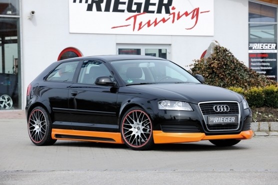 Voorspoiler Audi A3 8P ABS 06- Rieger