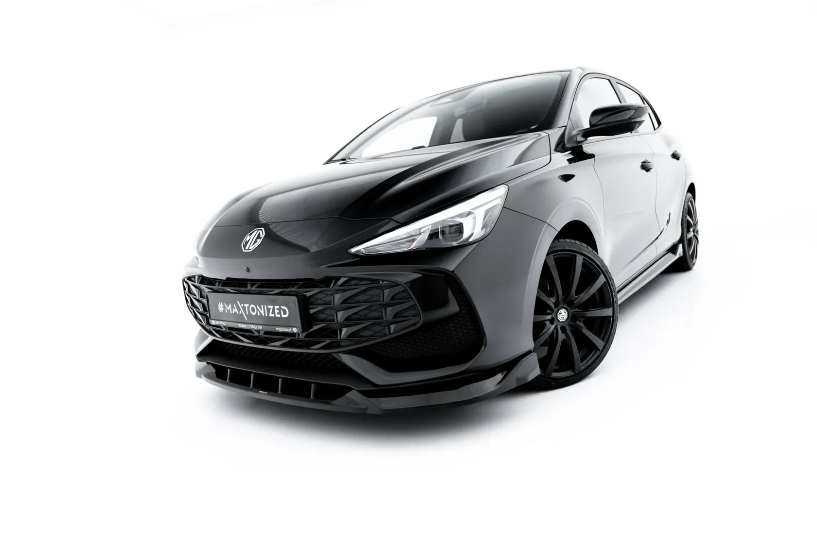 Voorspoiler MG 3 Mk1 Maxton V.1 Glans Zwart