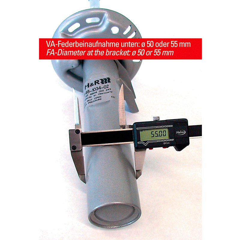 H&R Cupkit Comfort  Volkswagen Scirocco III 2WD tot 1020kg VA-Last Ø 55mm 2008- VA30-35/AA30-35mm