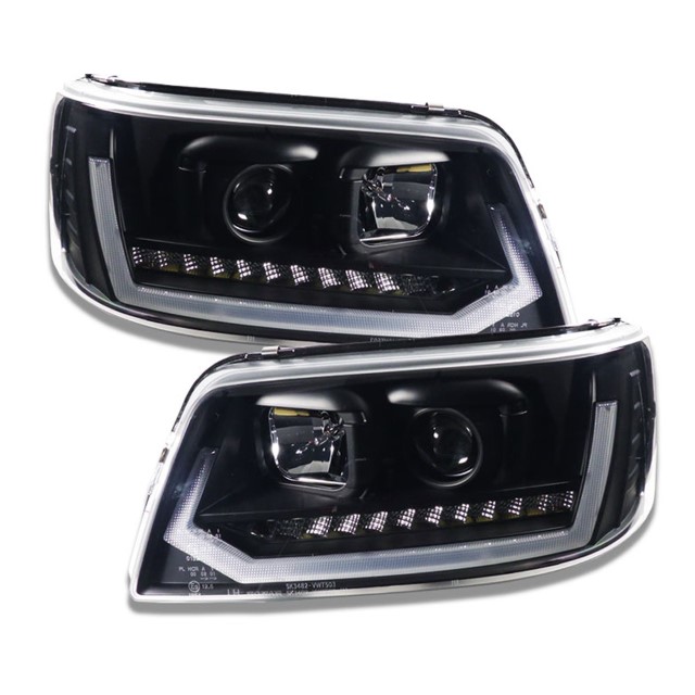 Koplampen VW T5 03-09 real DRL LED Dynamisch