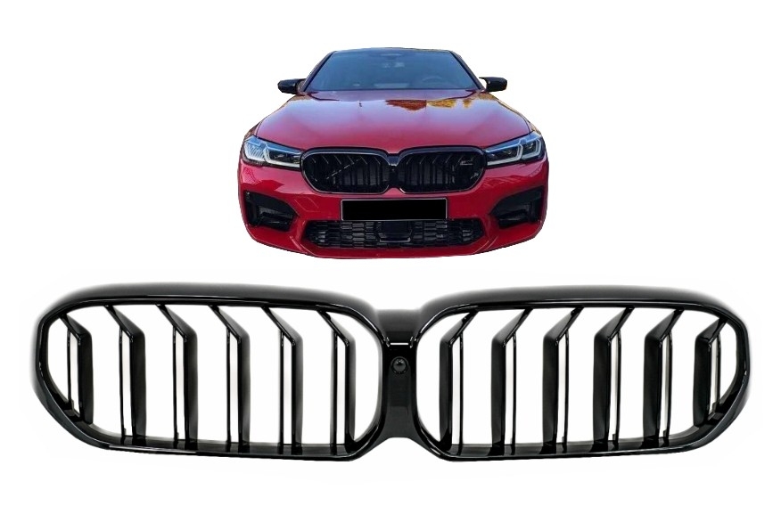 Grill BMW G30/G31 Facelift 2020-... Dubbele Nieren Glans Zwart Camera