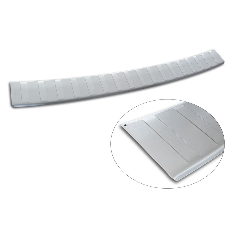 Avisa RVS gepoedercoate Achterbumperprotector  Citroën Jumpy & Spacetourer / Peugeot Expert & Traveller / Toyota Proace 2016- / Opel Vivaro & Zafira Life 2019- (L1) 'Soft Silver'