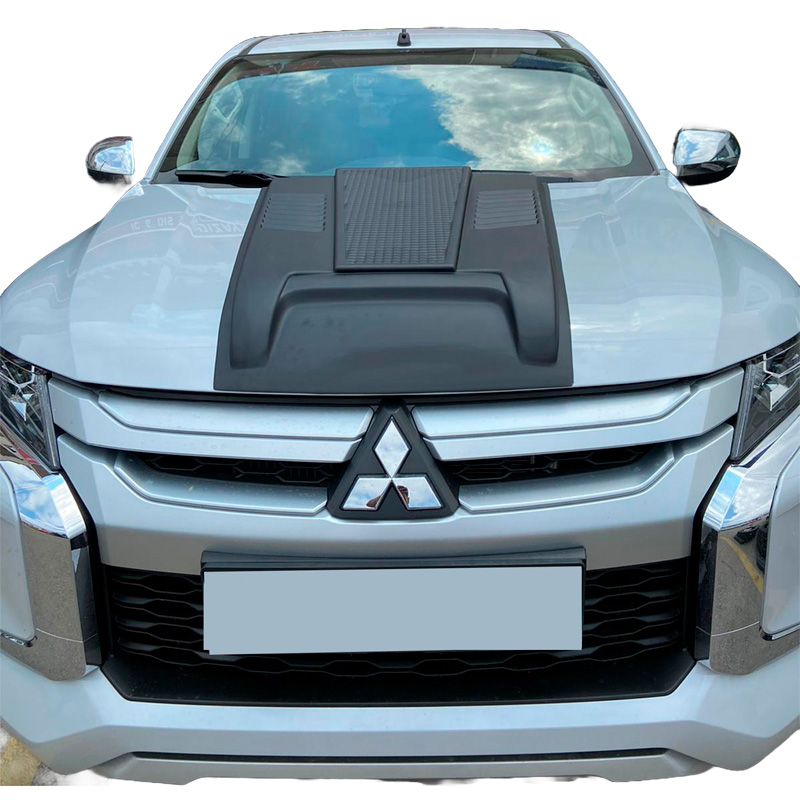 Motorkapluchtinlaat (Scoop)  Mitsubishi L200 Triton 6 2019- - Matzwart