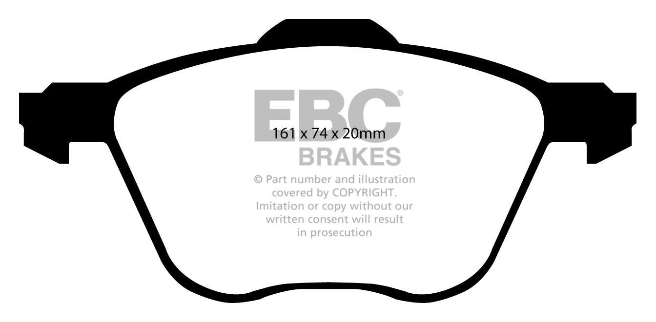 EBC Brakes SEAT Alhambra 2.8 2000-2008 Remblokken voorzijde gree