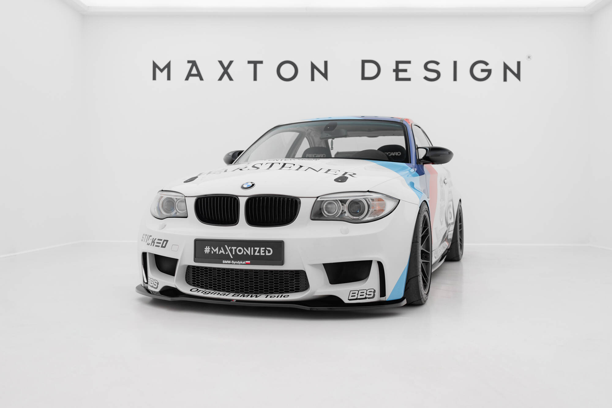 Voorspoiler BMW 1 M Coupe E82 Maxton Glanzend zwart