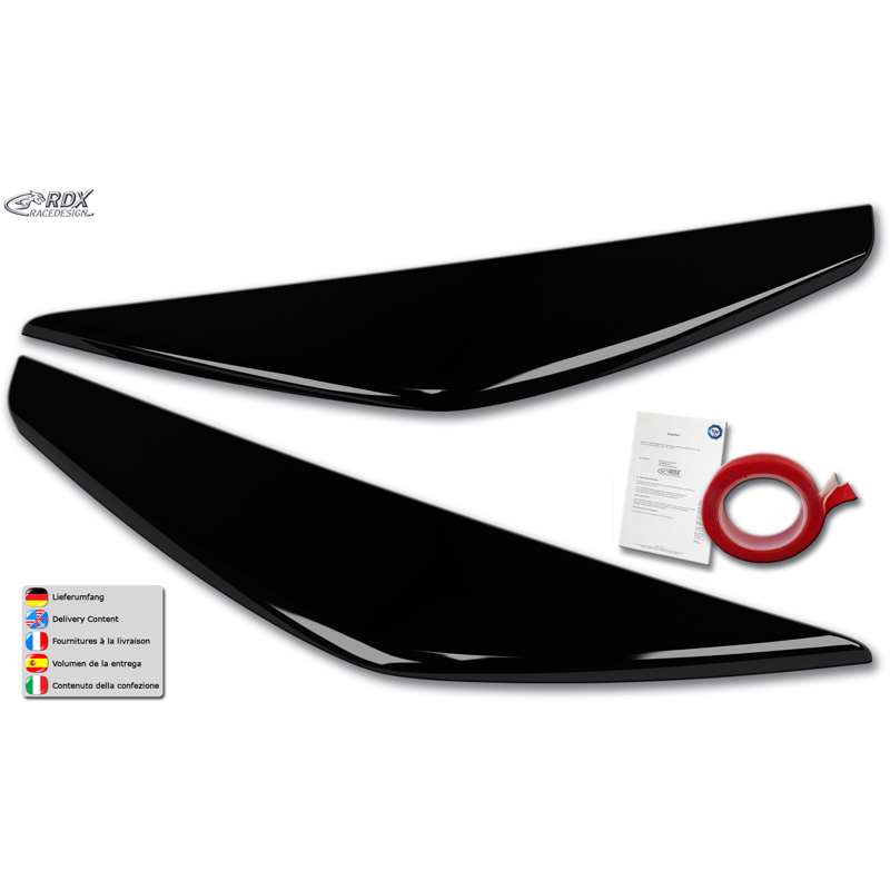 RDX Koplampspoilers  Ford Kuga II (DM2) Facelift 2016-2019 (ABS Glanzend Zwart)