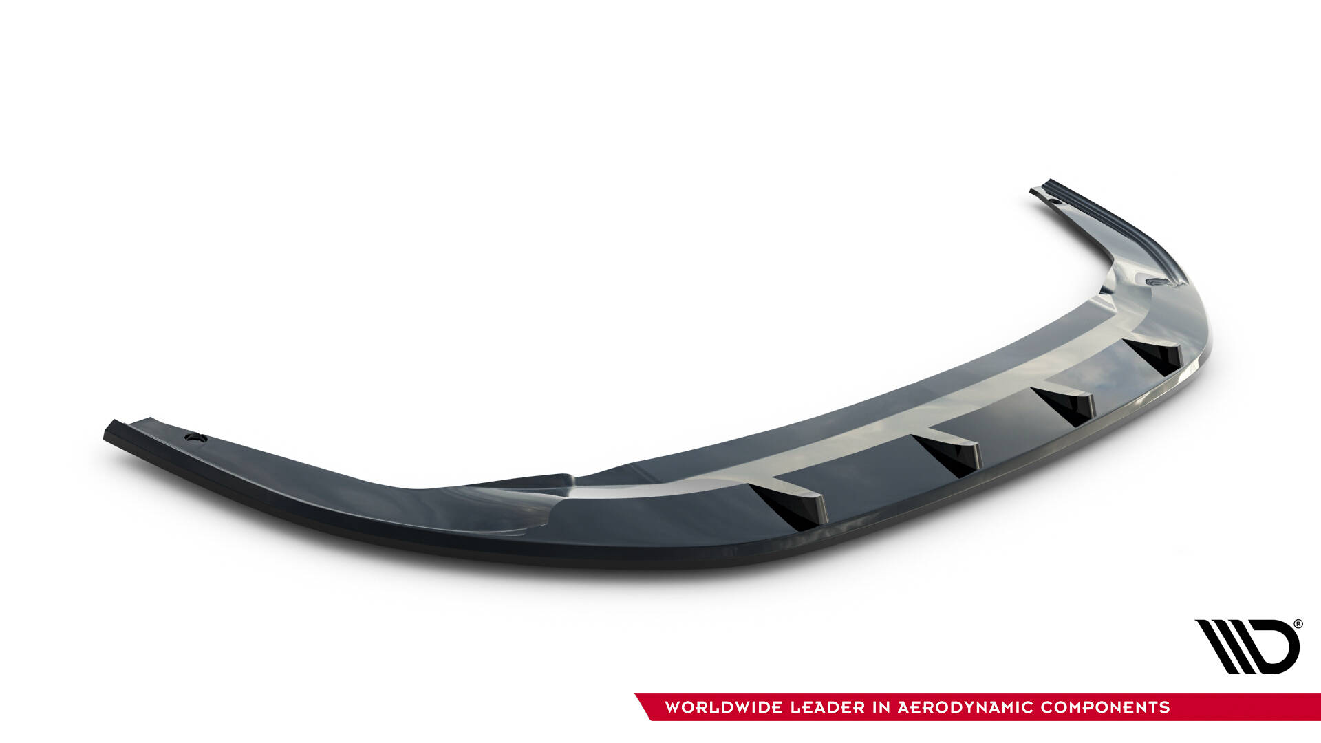 Voorspoiler V.2 Volkswagen Golf GTI Clubsport MK8 Facelift Maxton Glanzend zwart