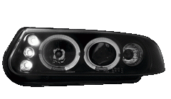 Koplampen Rover 200 Angel Eyes zwart