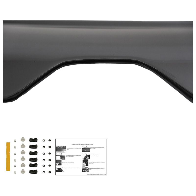 Motorkapbeschermer (steenslagcover)  Renault Master 3e Gen. Facelift 2014-2018 - Glanzend zwart