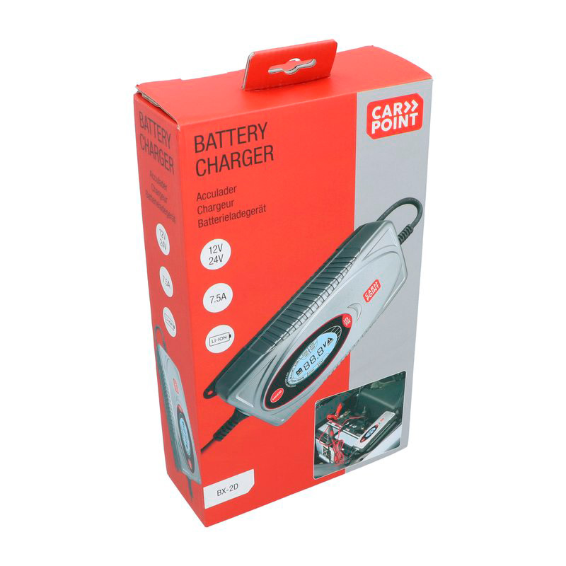 Carpoint BX-2D 12V/24V Acculader 7.5 Ampère Lithium