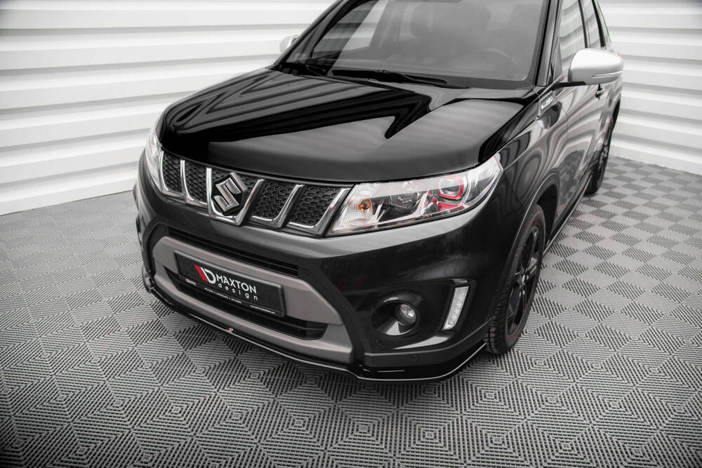 Voorspoiler V.1 Suzuki Vitara S Mk2 Maxton Glans Zwart
