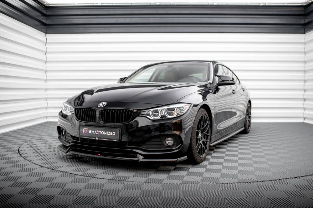 Voorspoiler V.2 BMW 4 Gran Coupe F36 2014 - 2017 Maxton Glans Zwart