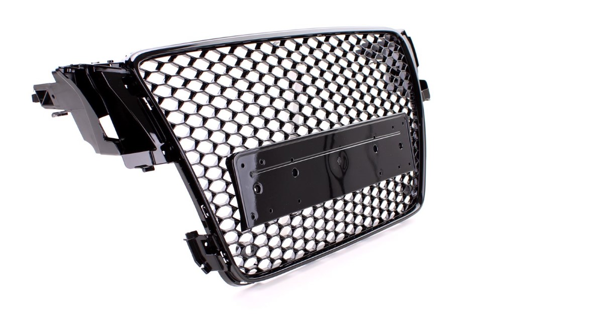 Grill Audi A5 8T (2007-2011) RS Design Piano Black Embleemloos
