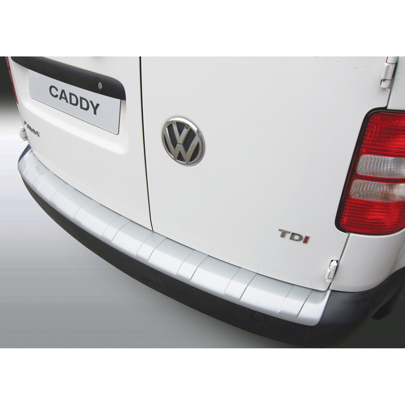 ABS Achterbumper beschermlijst  Volkswagen Caddy II 2004-2015 Zilver 'Ribbed'